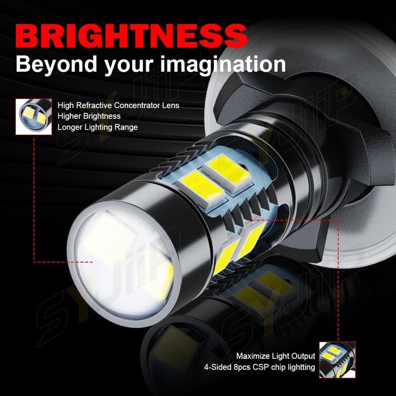 SYJIIP Compatible with Deere 1023E 1025R 1026R R136239 Work/Rear Bulb, For Deere Gator XUV 560E 590E 825i 835E pn AXE1694 Lights, 886/894/896/881 Fog Light Bulbs, 300% Brightness, Plug and Play, Pack of 2 - Image 4